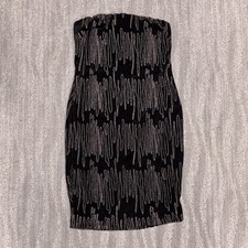 VTG Charlotte Russe Black Strapless Mini Dress Y2K Whimsigoth USA Women’s S