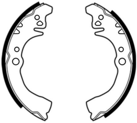 Hinterachse ABE C06017ABE Bremsbackensatz FüR Daihatsu-image
