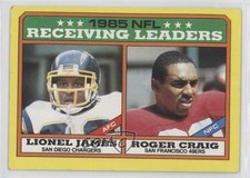 1986 Topps League Leaders Lionel James Roger Craig (D* on Copyright Line) im4