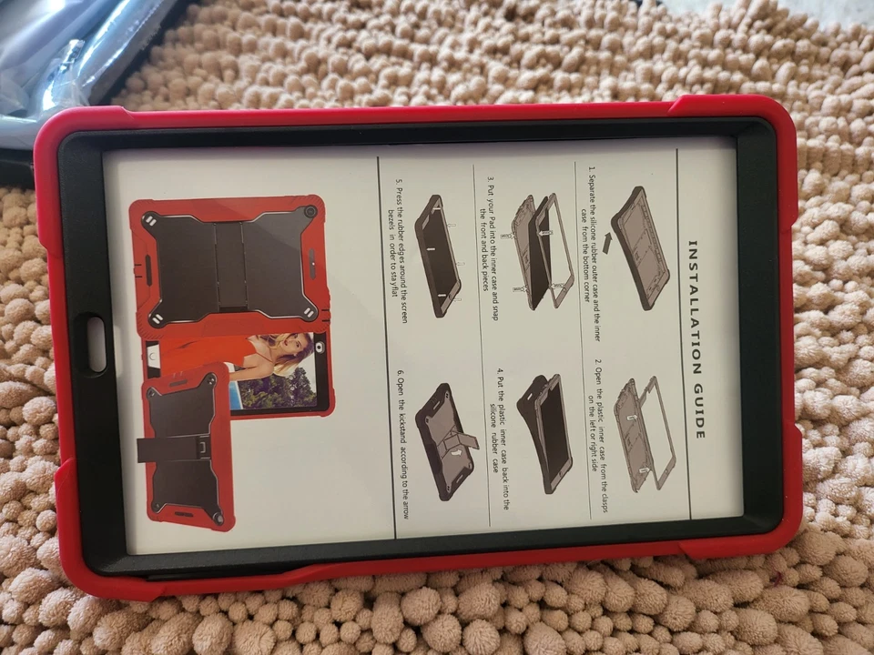 Funda Tablet Samsung 10.1 Pulgadas Negra y Roja Foto 4 de 4