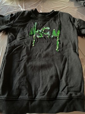 msgm girls black  sweatshirt dress size 6