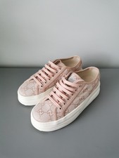 GUCCI GG Pink Platform Tennis Sneakers Women?s Size 38