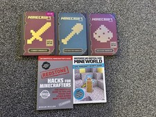 Official Minecraft Handbook Bundle of 3 Books Hardback plus 2 others