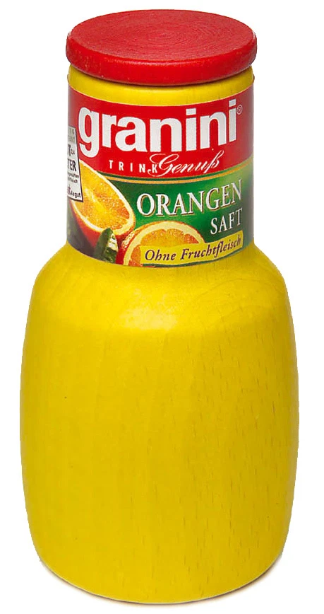 Erzi granini Orangensaft-Flasche (aus Holz) für Kaufladen 18080 * Neu