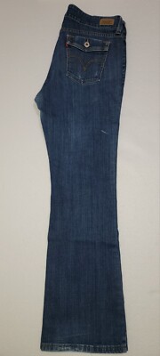 Women's LEVIS Blue Jeans 526 SLENDER BOOT CUT Sz 10 Medium Med M  99% Denim