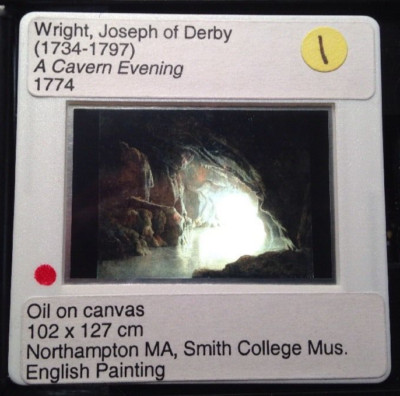 Joseph Wright Of Derby ''Cavern Evening'' England British Art 35mm Glass Slide