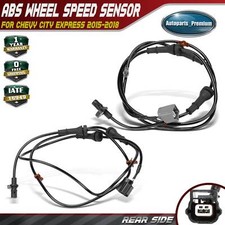 2x Rear Driver Passenger Abs Wheel Speed Sensor For Chevy City Express 15-18