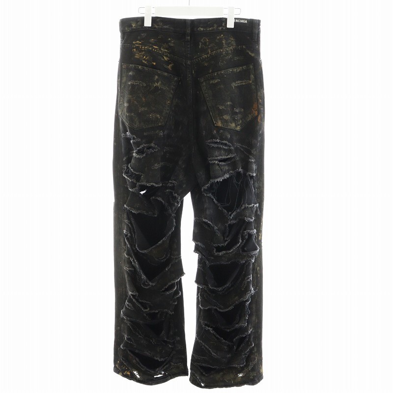 【suzen】Denmal Black Damage Pants 710J3jwhIqL.jpg