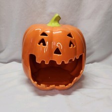 Pottery Barn Kids Halloween Pumpkin Jack O Lantern Candy Dish Bowl Prop 10.5  