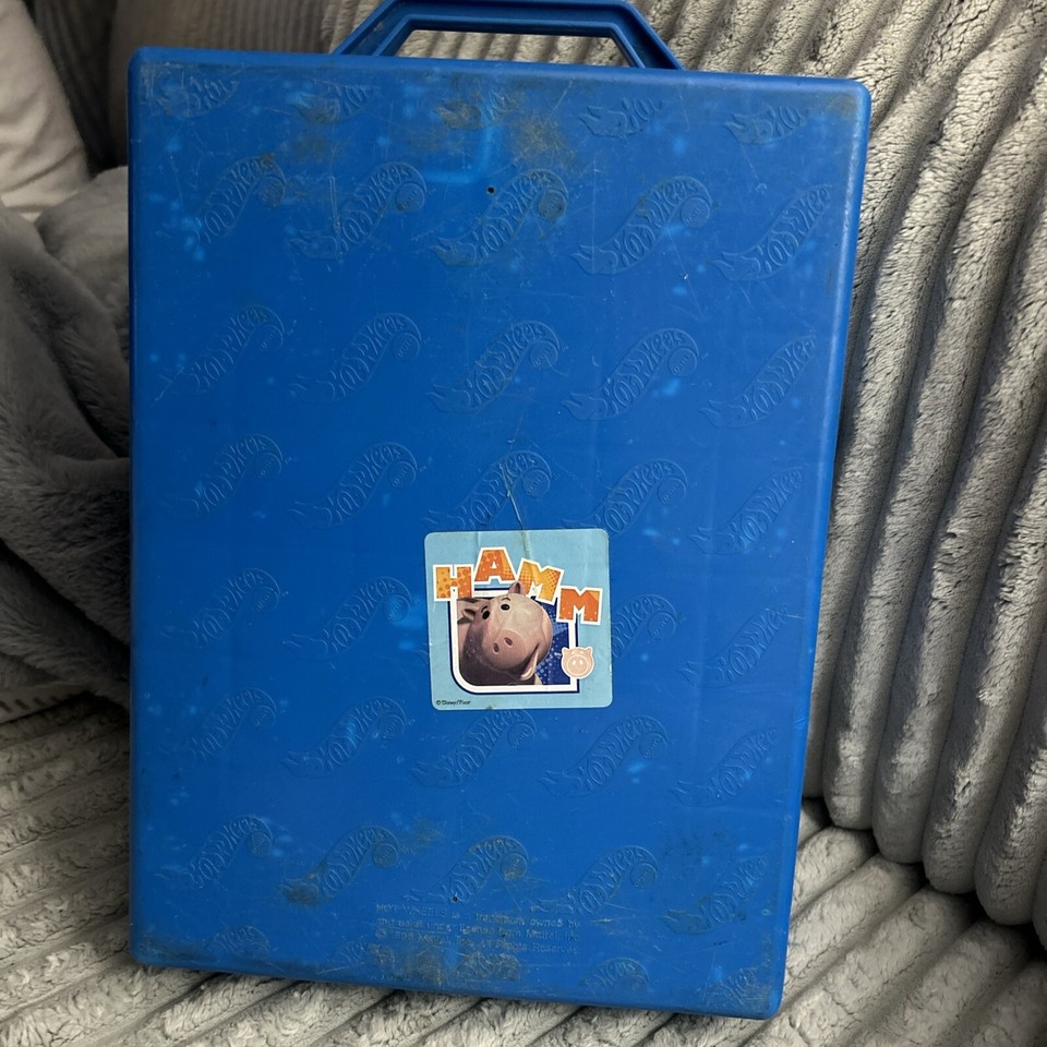 Hot Wheels Mattel 48 Car Carry Case 20020 Blue Vintage PreOwned