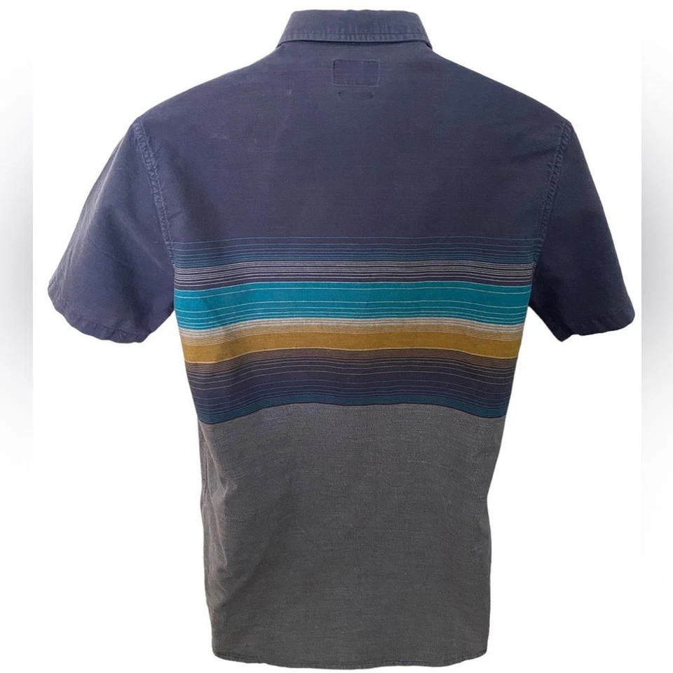 O'NEILL Blue & Gold Striped Collared Shirt Men S Small Tailored Fit - Изображение 4 из 4