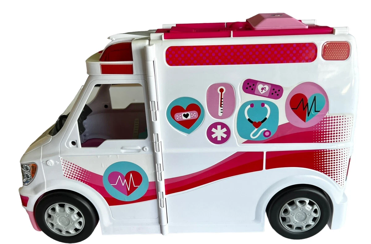 Barbie Care Clinic Vehicle Ambulance Working Siren Excellent Used