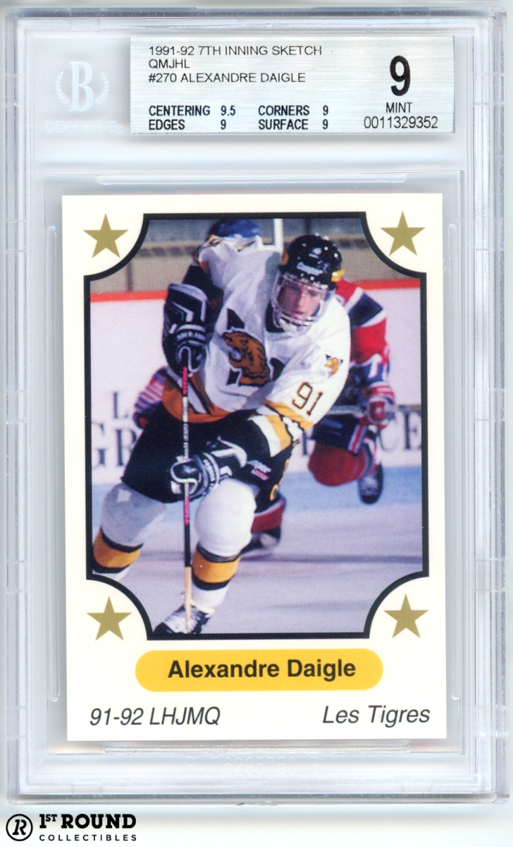Alexandre Daigle BGS 9: 1991-92 7th Inning Sketch QMJHL Pre-Rookie