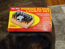 New 25 pc Piece Set Precision Jewelry Shaping DAPPING PUNCH SET / Doming Block