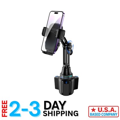 Adjustable Cup Phone Mount for Car - Secure Grip for iPhones & All Smartphones