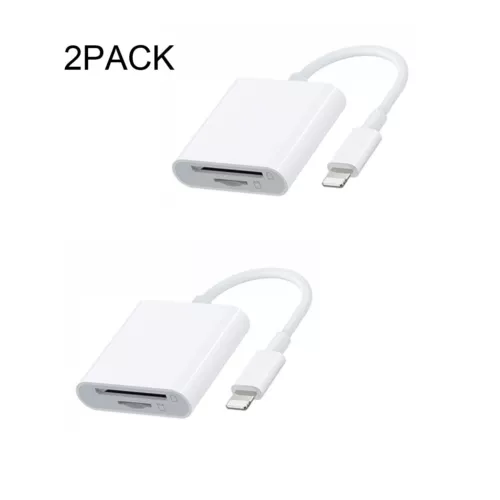 2PACK SD/TF Card Reader for IPhone iPad to SD Adapter Trail Game camera viewer
