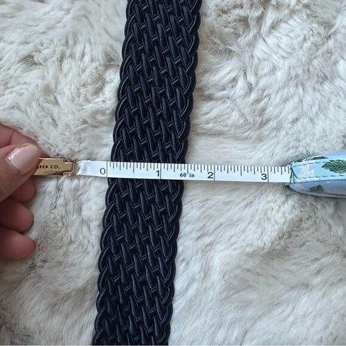 Vintage Liz Claiborne 90s Woven Cord Braided Belt Navy Size Large - Picture 8 of 8