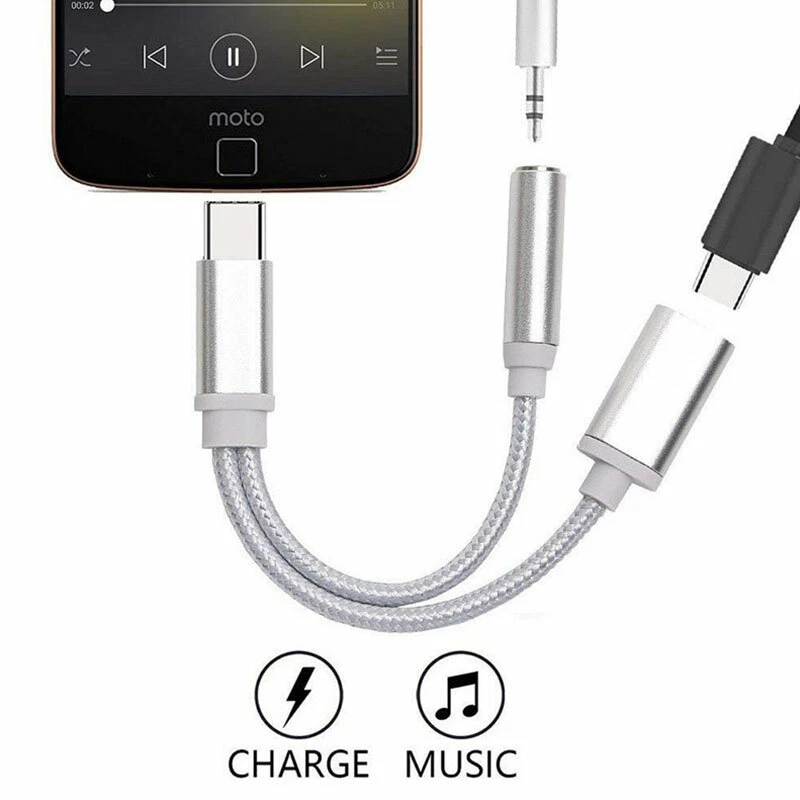 Adaptateur USB C vers 3,5 mm pour Casque et Charge,Adaptateur Audio 2 en 1