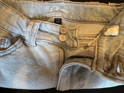 Art Class Girls Denim Skirt, Raw Hem, Light Wash L 10/12 - Picture 5 of 5