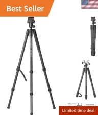 Lightweight Carbon Fiber Tripod with Adjustable Height & 3-Position Angle Locks