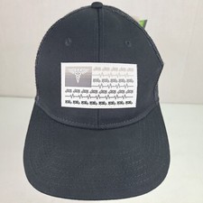 EMT Hat Ambulance Flag Black Mesh Snapback Hat Unisex Adult Health Care Worker
