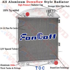 3 Row Radiator For 1917-1927 1924 Ford Model T-bucket Chevy Configuration Engine