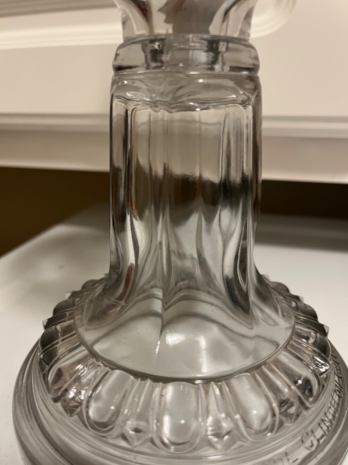 Riverside clinch on collar torch and wreath pedestal oil lamp eBay