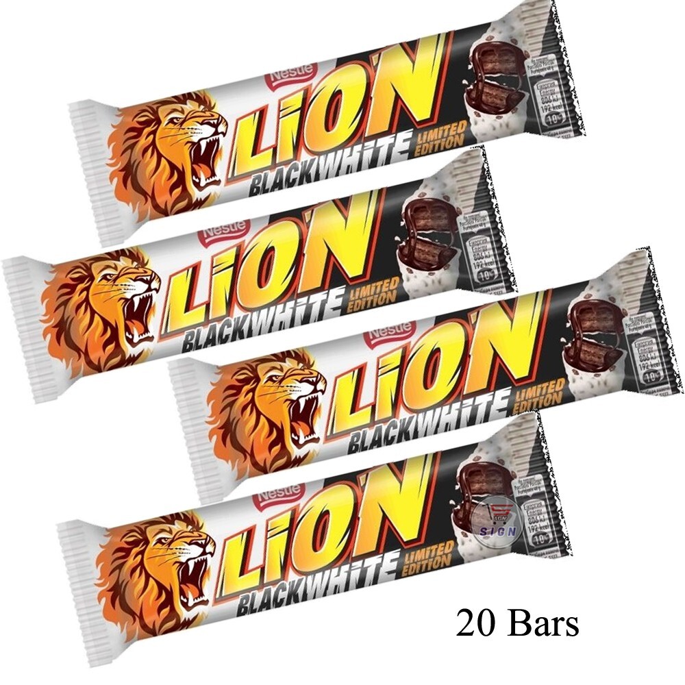 Nestle Lion Black & White Chocolate Bar 42g - New Limited Edition