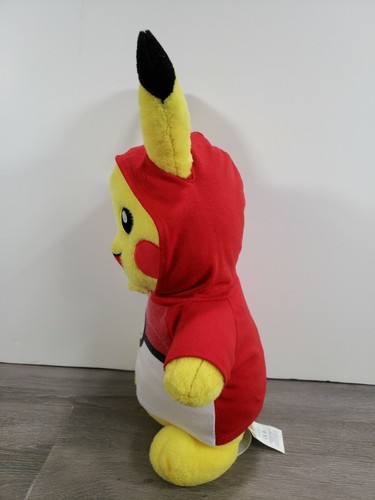 Pokemon Pikachu Build A Bear Plush Stuffed Toy 17" With Pokeball Hoodie - Picture 2 of 10