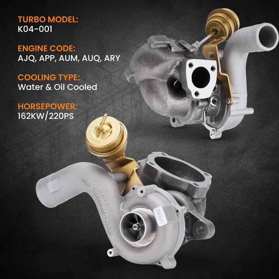 K04-001 TURBO TURBOCHARGER UPGRADE FOR VOLKSWAGEN VW JETTA GOLF GTI 1.8T 00-05 - Image 3 of 4