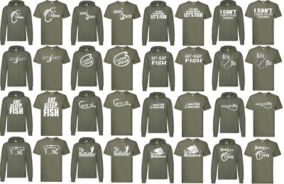 Fishing Hoody and T Shirt Green