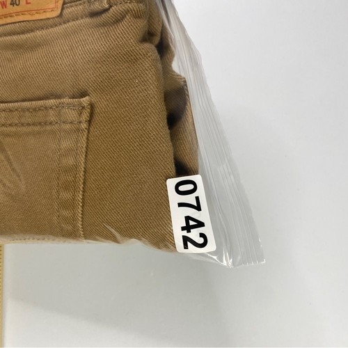 Levis Shorts Mens 40x11 Brown Denim 511 Jorts Jean Raw Hem Cotton White Tab - Picture 15 of 15