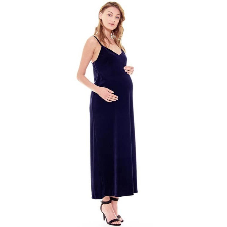 Imanimo Maternity Lorrie Velvet Maxi Slip Dress Sz S | eBay Imanimo Maternity Lorrie Velvet Maxi Slip Dress Sz S | eBay