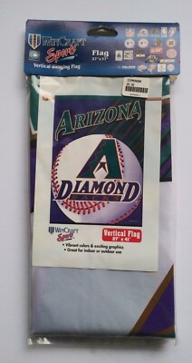 Arizona Diamondbacks MLB Vertical Hanging Flag 27''x 41  2003 Vintage New Old Stk