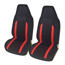 High Bucket Back Car Seat Covers Front Chair Cushions Blackred Breathable 2pcs High Bucket Back Car Seat Covers Front Chair Cushions Blackred Breathable 2pcs