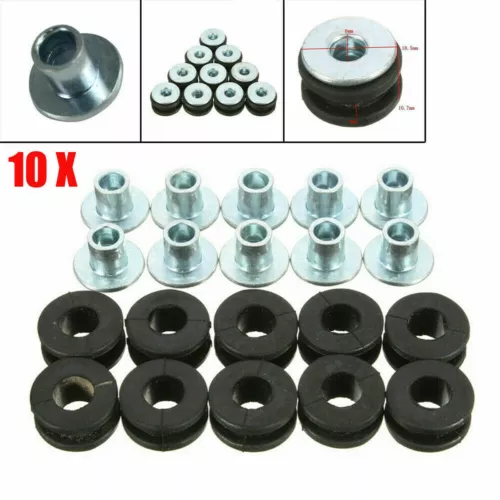 Motorcycle Rubber Grommets Kit Fairing Rubber Grommets Bolt Assortment Kits - Bild 1 von 11