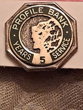 Profile Bank New Hampshire 5 Years Of Service Pin Sterling Silver Pre-owned Used