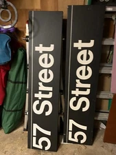 Authentic NY City Subway Signs. 2 Avaialable.  57th Street.