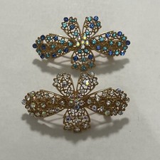 Rhinestone Flower Decor Hair Clip Barrette for Women Girls Styling Hair