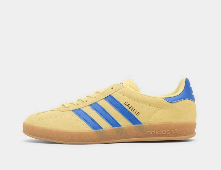 домашние кроссовки adidas Gazelle в желто-синей обуви