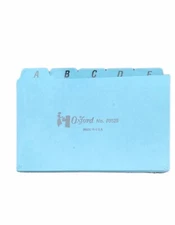 Oxford P3525 A–Z Index Card Guide Set | 3x5" Blue Pressboard | New & Sealed
