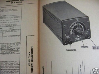 Ca 2a HALLICRAFTERS CA-2 & CA-2A RECEIVER PHOTOFACT | eBay