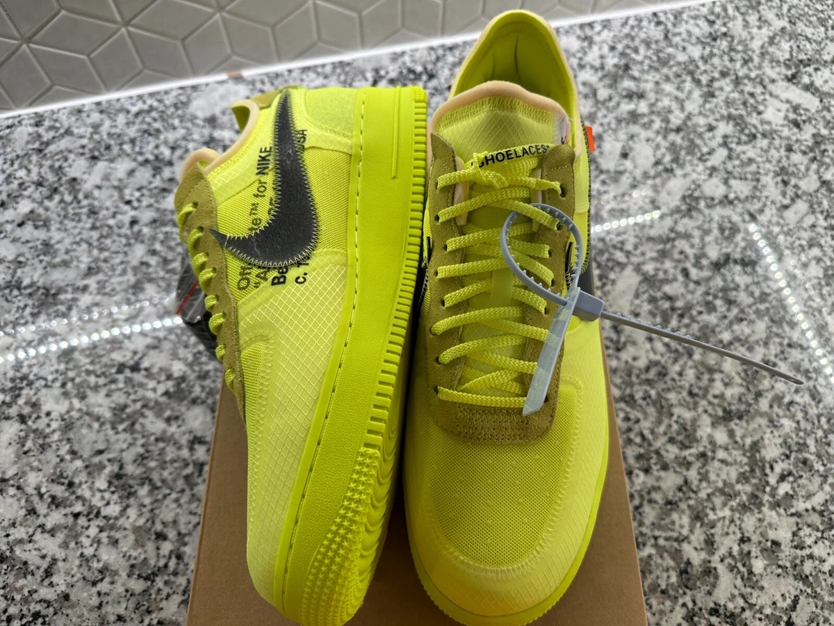 NEW Nike Air Force 1 Low x OFF WHITE Volt Size 12 AO4606 001