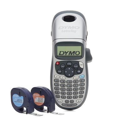Portable Label Maker DYMO LetraTag 100H with 2 Tapes Custom Printing