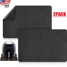 2× Heat Resistant Mat for Air Fryer Countertop Protector Kitchen Felt Slide Mat