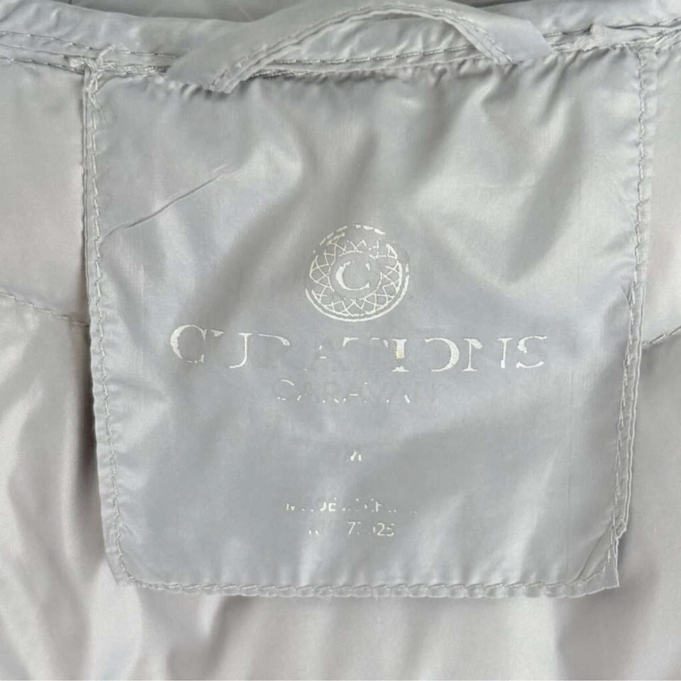 Chaqueta Parka Curations Caravan Gris Plumón Puffer Ligera Abrigo con Capucha Talla M Foto 4 de 4