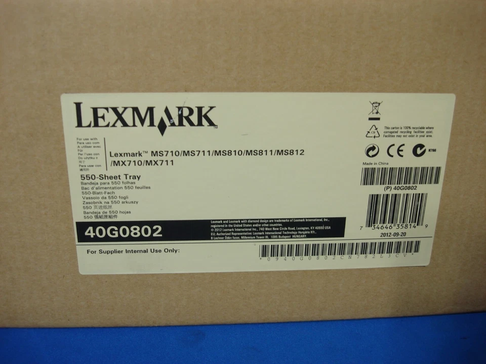 Lexmark 40G0802 Paper Tray 550 Sheet for MS810 MS811 MS812 MS710 MS711 MX711 - Image 2 of 4