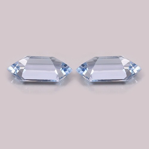 AAA 18x10 MM Natural Brazilian Aquamarine Loose Fancy Marquise Gemstone Cut Pair - Picture 4 of 4