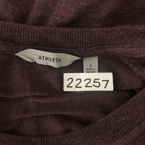 Athleta S Kleid Criss Cross Sweatshirt Tunika Dusty Plum lila weich ls modal - Bild 7 von 10