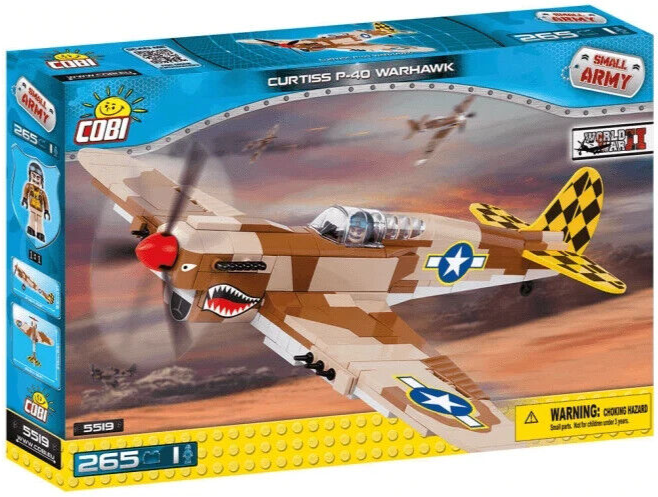 Curtis P-40 Warhawk US plane WWII Cobi 5519 bricks Military model